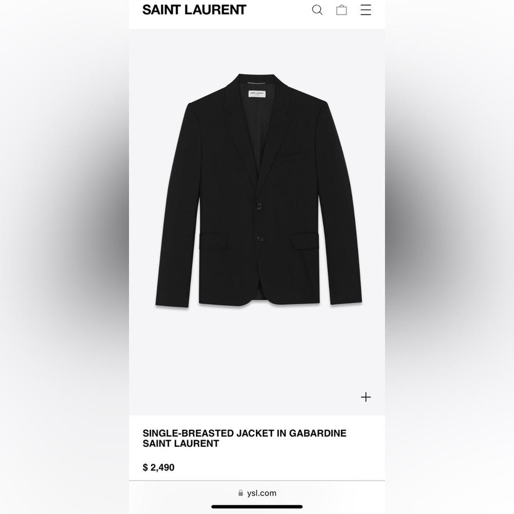 Yves Saint Laurent Wool/Silk Suit Jacket